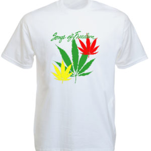 Chansons Bob Marley Tee Shirt Blanc Reggae Songs of Freedom