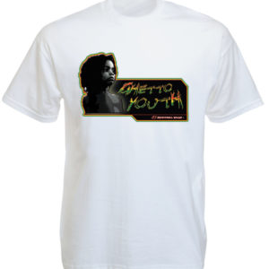 Ghetto Youth Tshirt Blanc Coupe Large pour Homme Manches Courtes