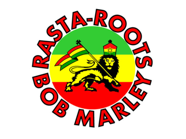 Rasta Roots Bob Marley T-Shirt Blanc Manches Courtes avec Lion de Juda