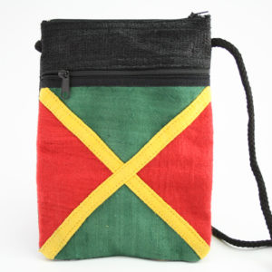 Sac Passeport Chanvre Drapeau Jamaïcain Zip