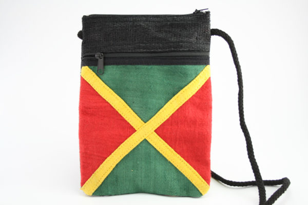 Sac Passeport Chanvre Drapeau Jamaïcain Zip