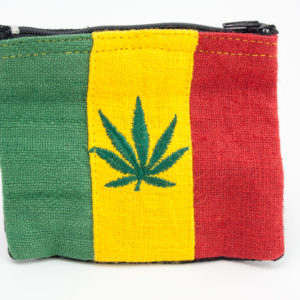 Porte-monnaie Chanvre Feuille de Cannabis Zip