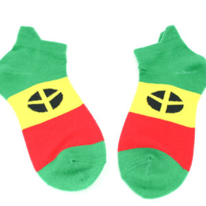 Chaussettes Peace and Love Blanches Courtes Toutes Tailles
