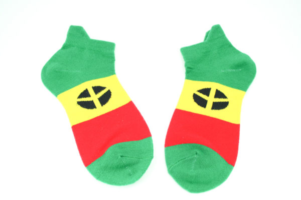 Chaussettes Peace and Love Blanches Courtes Toutes Tailles