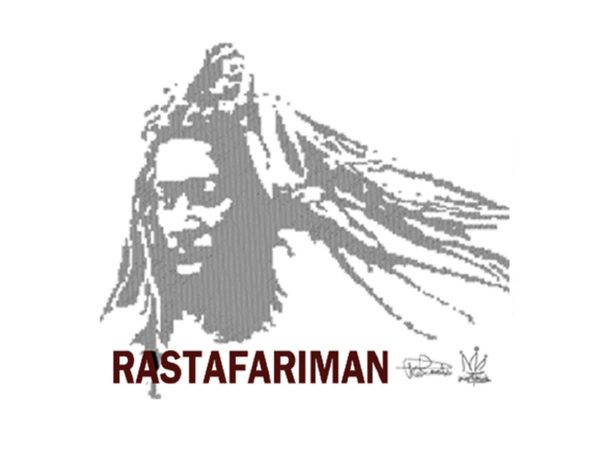 Rastafariman Tee Shirt Blanc Cool Afro Manches Courtes en Coton