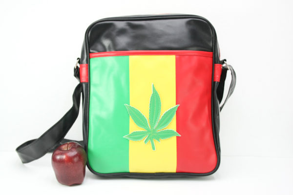 Sac Vinyl Grande Taille Bandoulière Feuille Weed