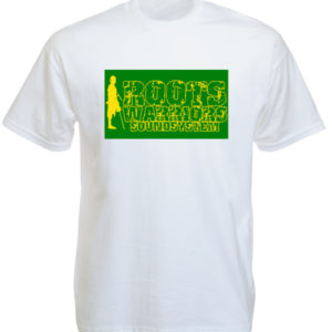 Roots Warriors Tee Shirt Reggae Blanc en Coton Manches Courtes