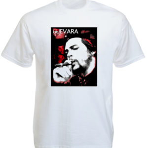 T-Shirt Blanc en Coton Gloire à Che Guevara Manches Courtes