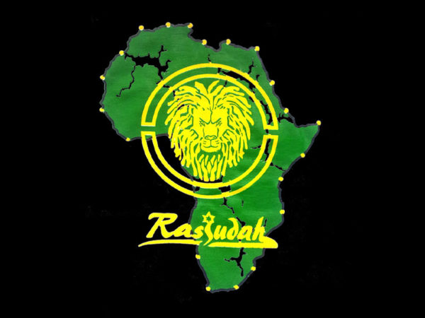 Tee Shirt Noir Lion Rastafari Africain Manches Courtes Coton
