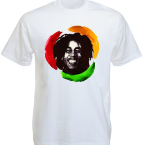 Tee Shirt de Bob Marley en Blanc pour Homme ou Femme en Coton