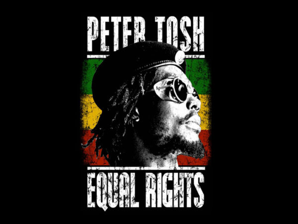 T-Shirt Reggae Noir Peter Tosh Manches Courtes Taille L